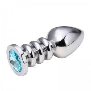Анальная пробка Silver Relief Light Blue L