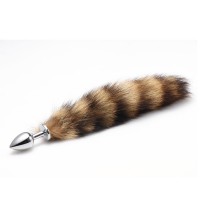 Анальная пробка с хвостиком Anal Plug Tail Silver S