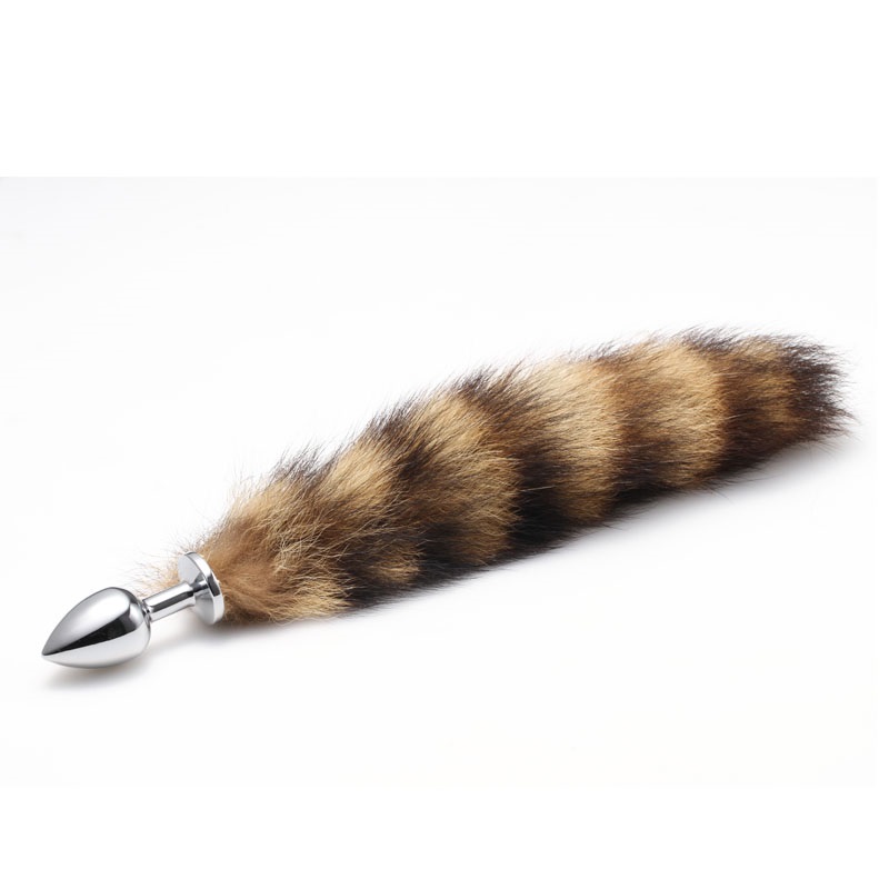 Анальная пробка с хвостиком Anal Plug Tail Silver S