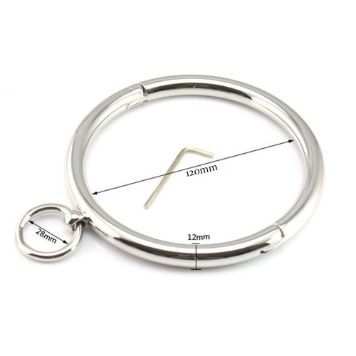 Ошейник стальной с классическими зажимами для сосков