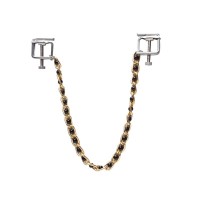 Квадратные зажимы с цепочкой Gold and Black
