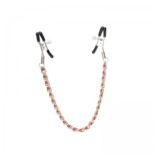 Зажимы с цепочкой Gold and Pink (иной угол)