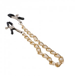 Зажимы с цепочкой Gold and White (иной угол)