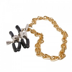 Зажимы с цепочкой Gold and Flesh (иной угол)