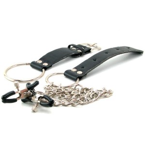 Кольцо для пениса с зажимами на соски (иной угол)