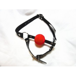 Кляп-шар с фиксацией подбородка (иной угол)