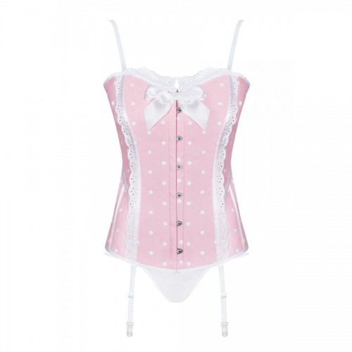 Розовый корсет и трусики Dottie S/M