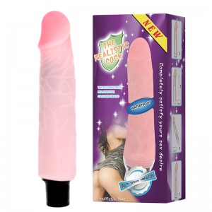 Вибратор из киберкожи The Realistic Cock водонепроницаемый