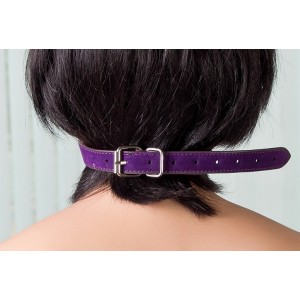 Дышащий кляп-шар фиолетовый (иной угол)