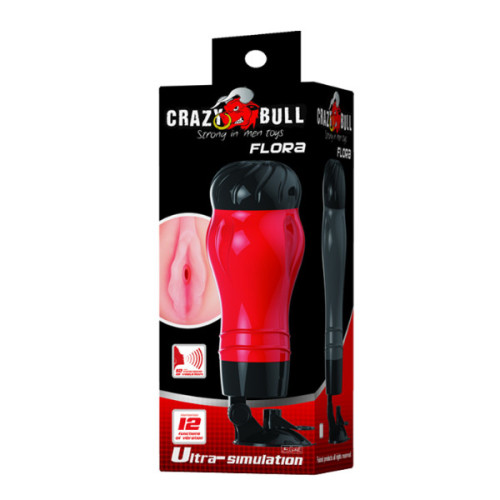 Мастурбатор вагина на присоске с вибрацией и звуком Crazy Bull Maurice
