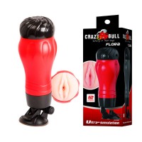 Мастурбатор вагина на присоске с 12 функциями вибрации Crazy Bull Maurice