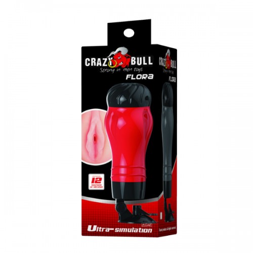 Мастурбатор вагина на присоске с 12 функциями вибрации Crazy Bull Maurice