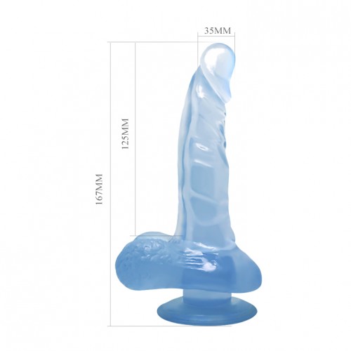 Фаллоимитатор на присоске с мошонкой