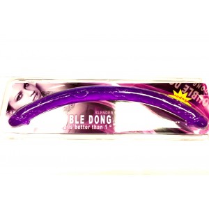 Фаллоимитатор двухголовый фиолетовый (иной угол)