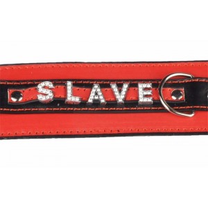 Ошейник с надписью Slave Ошейник с надписью Slave (иной угол)