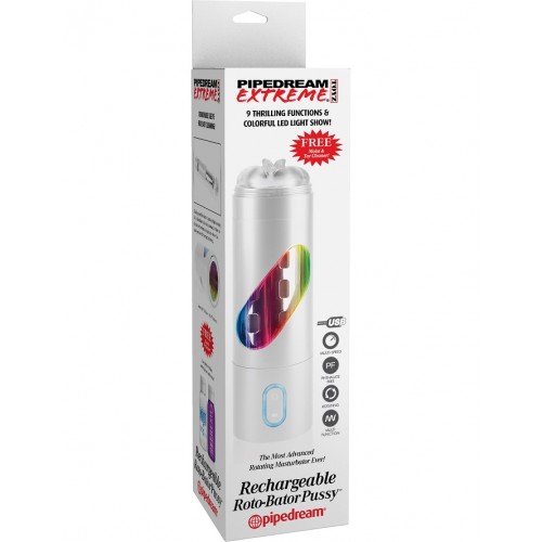 Мастурбатор вагина с ротацией PDX Rechargeable Roto-Bator Pussy
