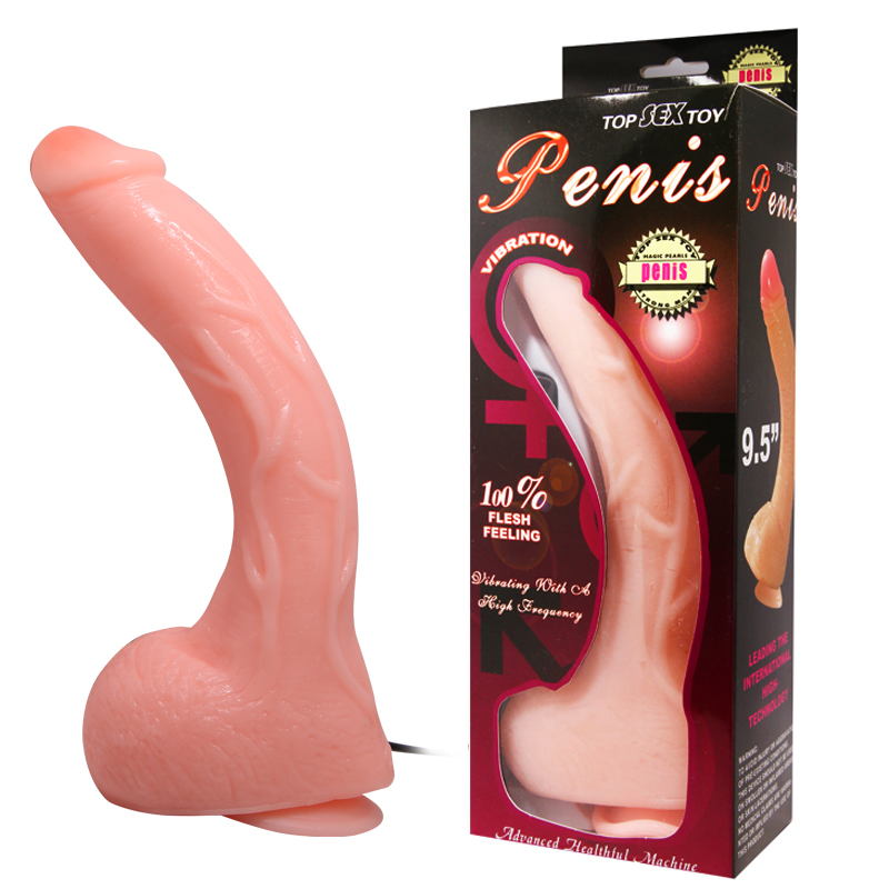 Вибратор с мошонкой на присоске