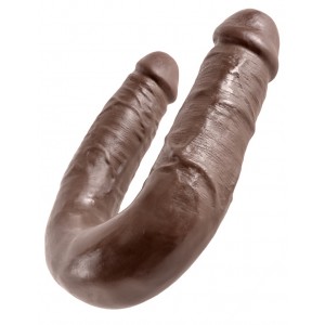 Двойной фаллоимитатор King Cock - Medium Double Toruble коричневый Двойной фаллоимитатор King Cock - Medium Double Toruble коричневый (иной угол)