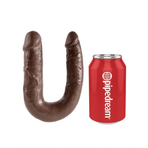 Двойной фаллоимитатор King Cock - Medium Double Toruble коричневый