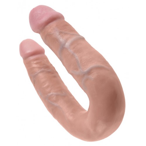 Двойной фаллоимитатор King Cock U-Shaped Medium Double Trouble Flesh