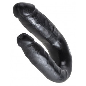 Двойной фаллос King Cock U-Shaped Small Double Trouble Black Двойной фаллос King Cock U-Shaped Small Double Trouble Black (иной угол)