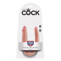 Двойной фаллос King Cock U-Shaped Small Double Trouble Flesh