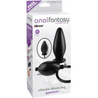 Анальная пробка расширяющаяся AFC Inflatable Silicone Plug Black