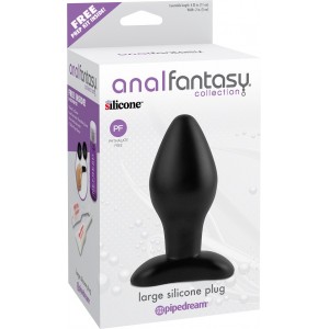 Анальная пробка AFC Large Silicone Plug Black Анальная пробка AFC Large Silicone Plug Black (иной угол)