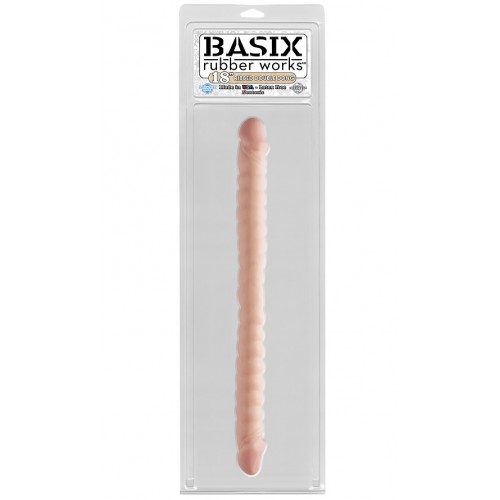 Двухсторонний фаллоимитатор Basix Rubber Works 18 in