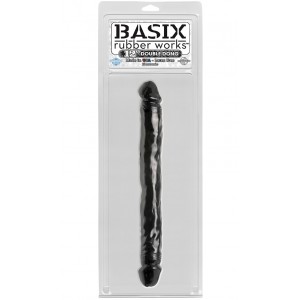 Двухсторонний фаллоимитатор Basix Rubber Works 12 in Double Dong Black Двухсторонний фаллоимитатор Basix Rubber Works 12 in Double Dong Black (иной угол)