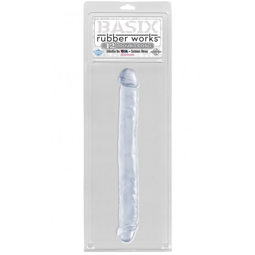 Двухсторонний фаллоимитатор Basix Rubber Works 12