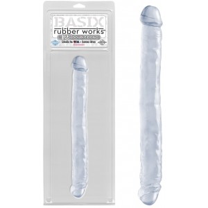 Двухсторонний фаллоимитатор Basix Rubber Works 12