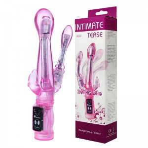 Вибратор гнущийся с тройной стимуляцией Intimate Tease