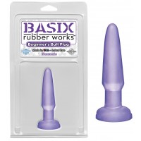 Анальная пробка Basix Rubber Works Beginners Butt Plug Purple