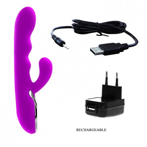 Многоскоростной вибромассажер с клиторальным стимулятором