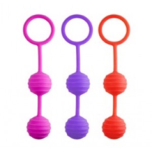 Вагинальные шарики Kegel ball фиолетовые (иной угол)