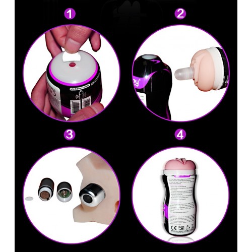 Мастурбатор в колбе Sex in a can с вибрацией