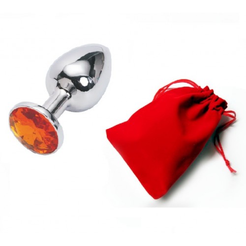 Анальная пробка Anal Plug Silver Orange S