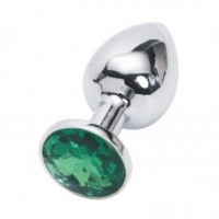 Анальная пробка Anal Plug Silver Green S