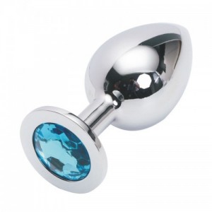 Анальная пробка Anal Plug Silver Blue M