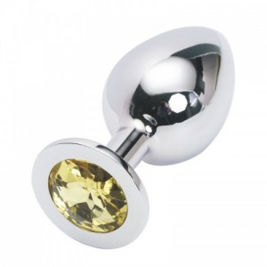 Анальная пробка Anal Plug Silver Yellow M