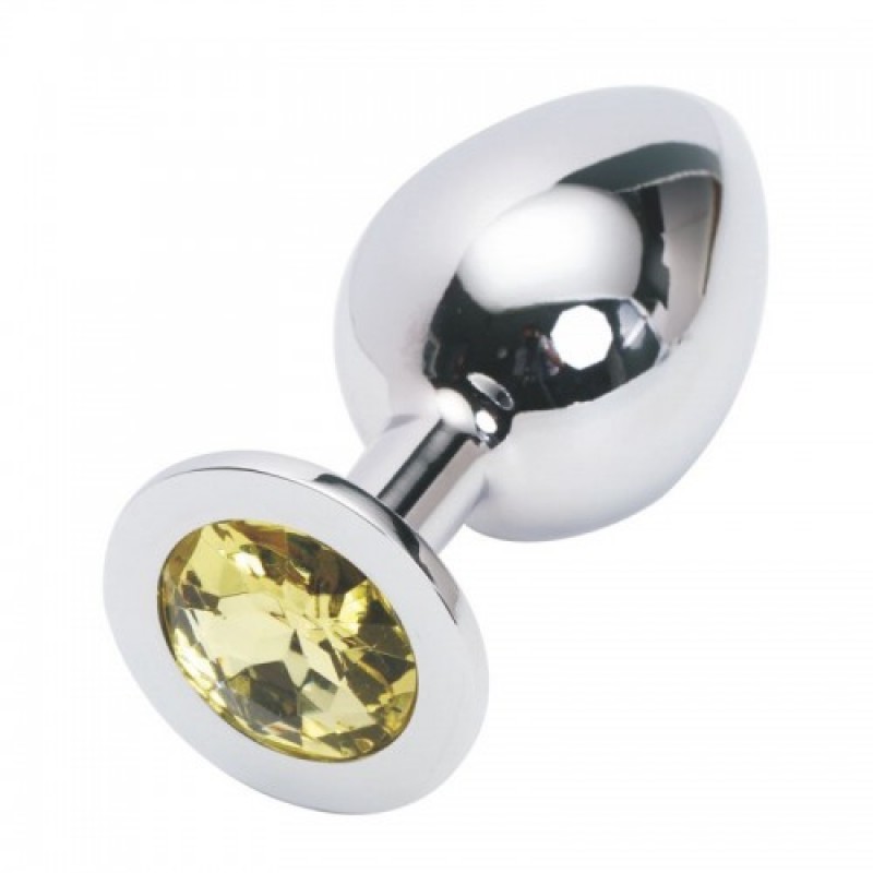 Анальная пробка Anal Plug Silver Yellow M