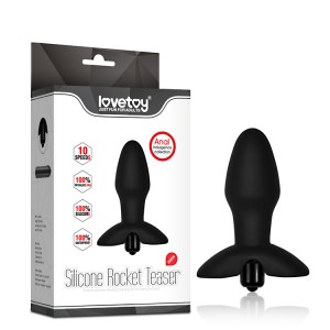Анальная пробка с вибрацией Silicone Rocket Teaser