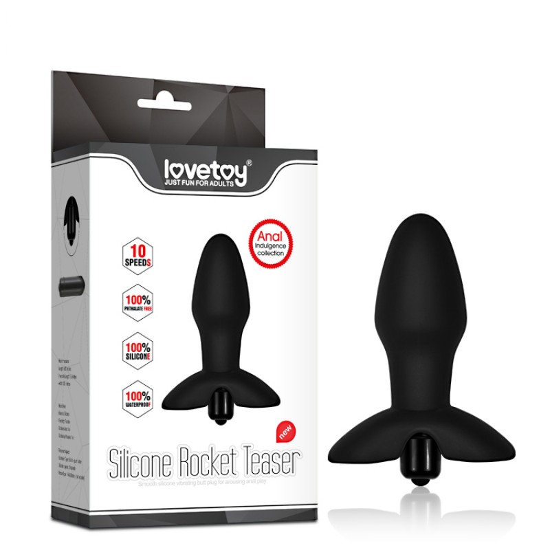Анальная пробка с вибрацией Silicone Rocket Teaser