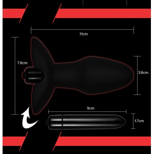 Анальная пробка с вибрацией Silicone Rocket Teaser (иной угол)