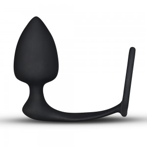 Анальная пробка с кольцом на пенис Combo Threat (иной угол)