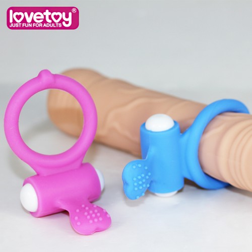 Виброкольцо розовое Power Heart Clit Cockring