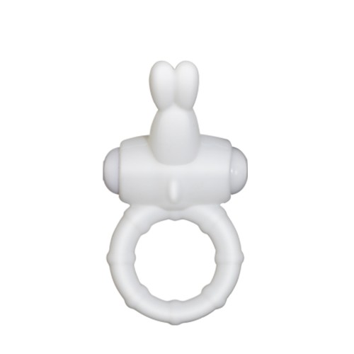 Белое виброкольцо Power Thrill Clit Cockring