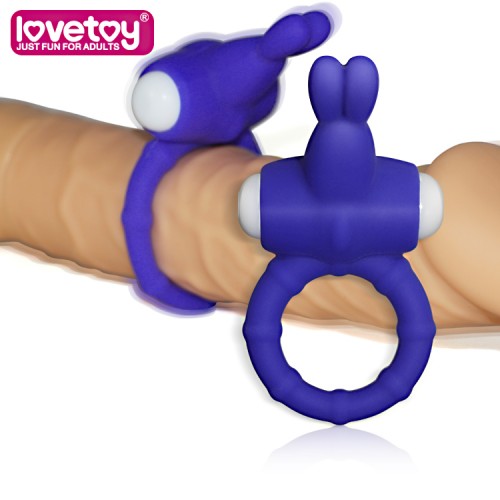 Синее виброкольцо Power Thrill Clit Cockring