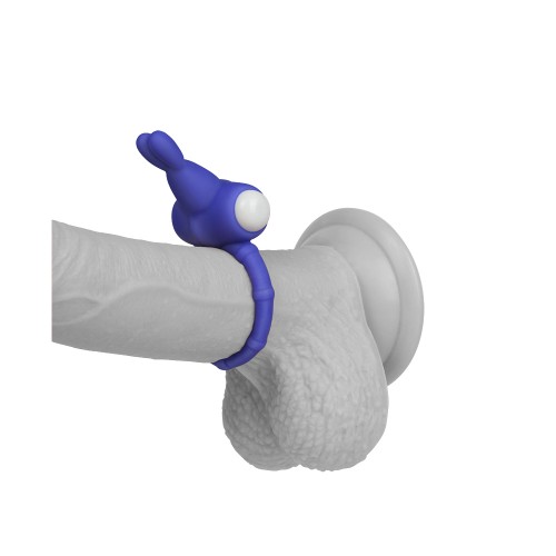 Синее виброкольцо Power Thrill Clit Cockring